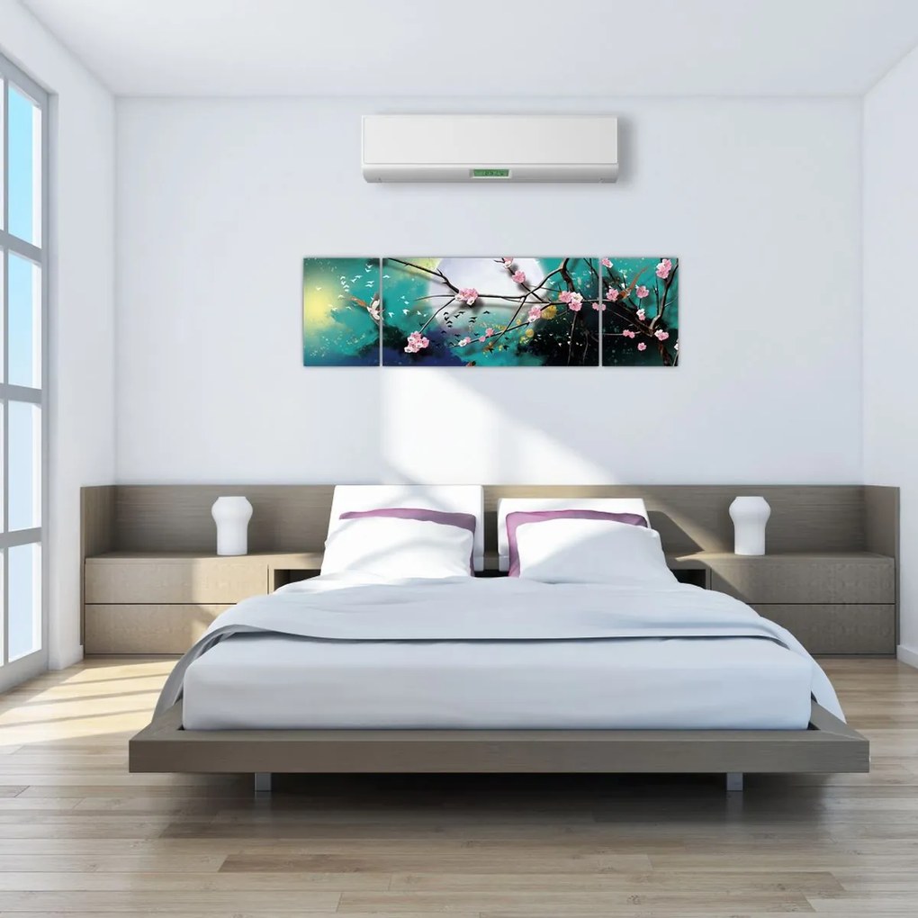 Obraz - Drzewo, grafika (170x50 cm)