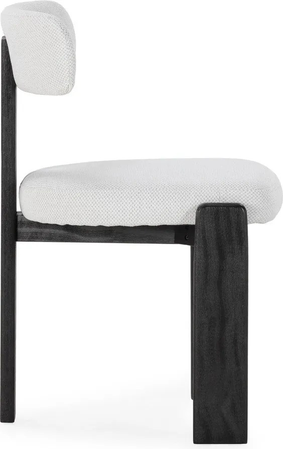 Czarne/jasnoszare tapicerowane krzesła zestaw 2 szt. Nadia – MOME