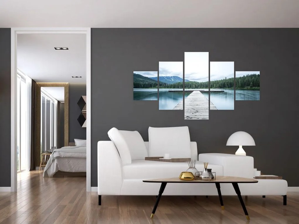 Obraz - Patrząc z molo (125x70 cm)