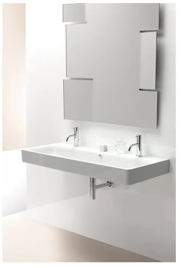 Biała ceramiczna umywalka podwójna 120x50 cm Sand – Sapho