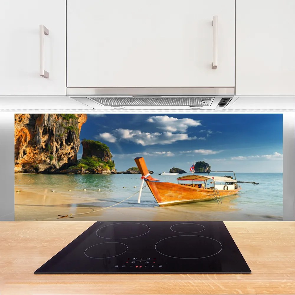 Panel Kuchenny Samotna Łódź Na Falach