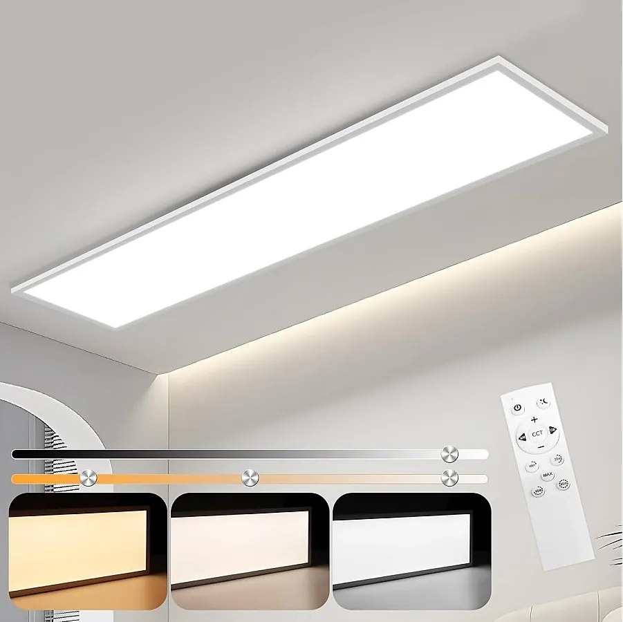 Panel LED NETTLIFE 120x30 ściemnialny z pilotem 40W