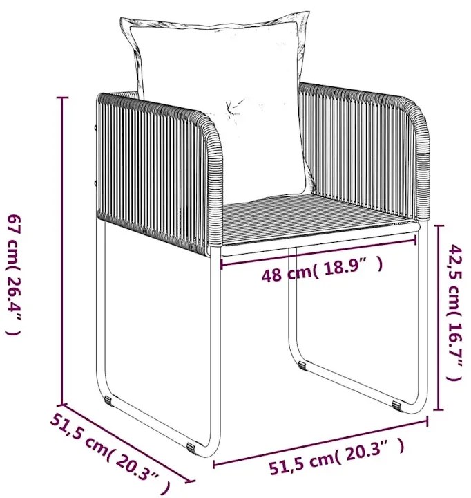 Czarny nowoczesny ogrodowy zestaw H1-N30