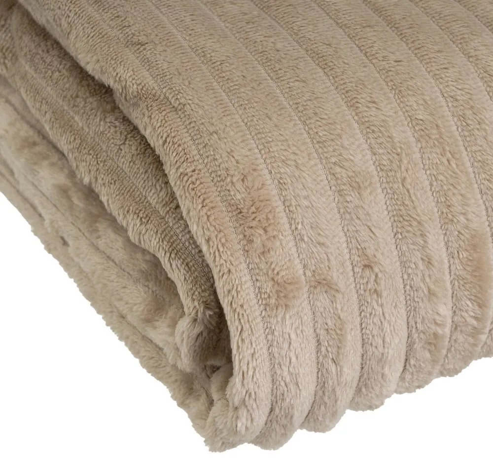 Brązowy koc z mikropluszu 130x160 cm Fur Velvet – Casa Selección