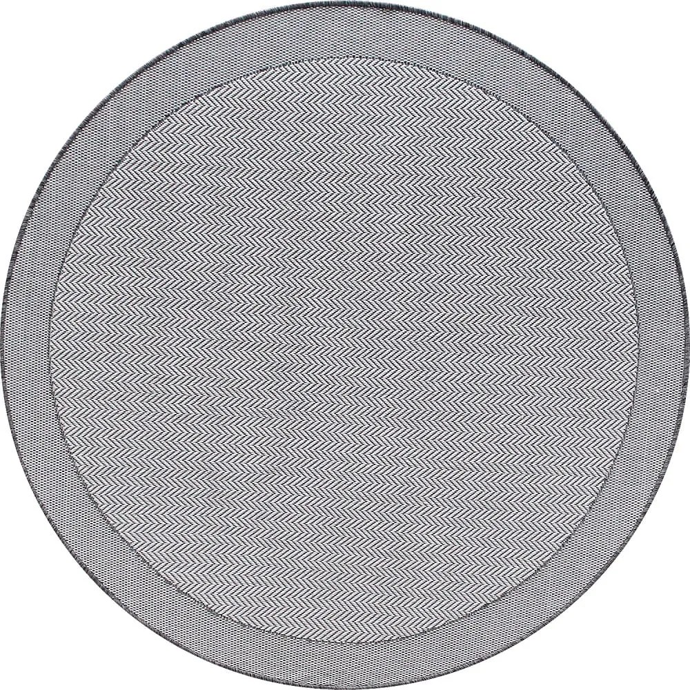 Dywan zewnętrzny Miovani koło jasny szary 200 cm x 200 cm