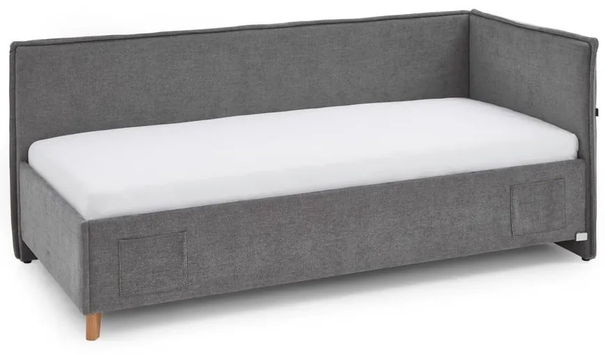 Szare narożne łóżko dziecięce 90x200 cm Fun – Meise Möbel