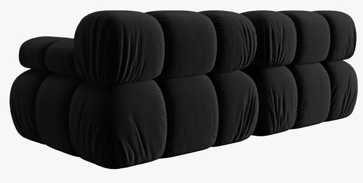 Sofa 2-osobowa czarny velwet 188/94/70 Bellis od Micadoni