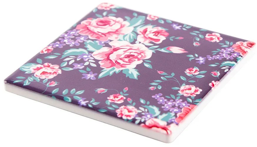 Altom Podstawka porcelanowa Floral,10 x 10 cm, komplet 4 szt.