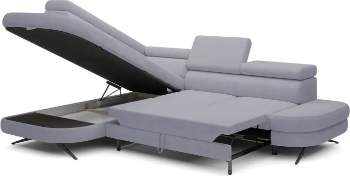 Narożnik OTIS L Lewostronny Regulowane Zagłówki wolnostojący tkanina AURORA 16 WERSAL