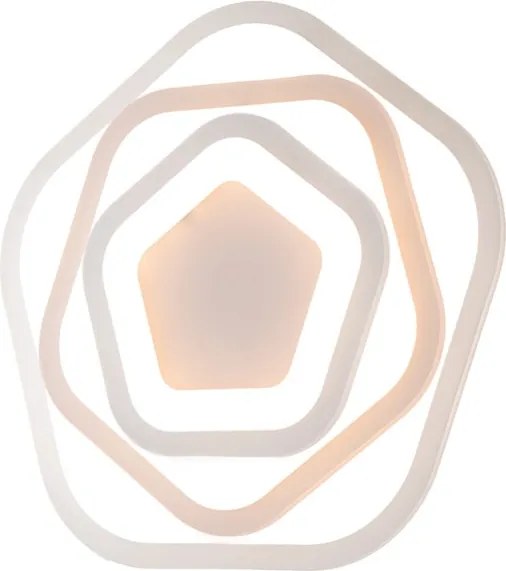 Lampa sufitowa Sarah z białego metalu i akrylu z wbudowaną diodą LED o dwóch temperaturach barwowych H.5 Ø50 BL282-PBC