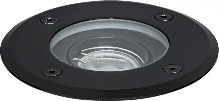 Nowoczesny zewnętrzny reflektor naziemny czarny 35 mm regulowany IP65 - Delux