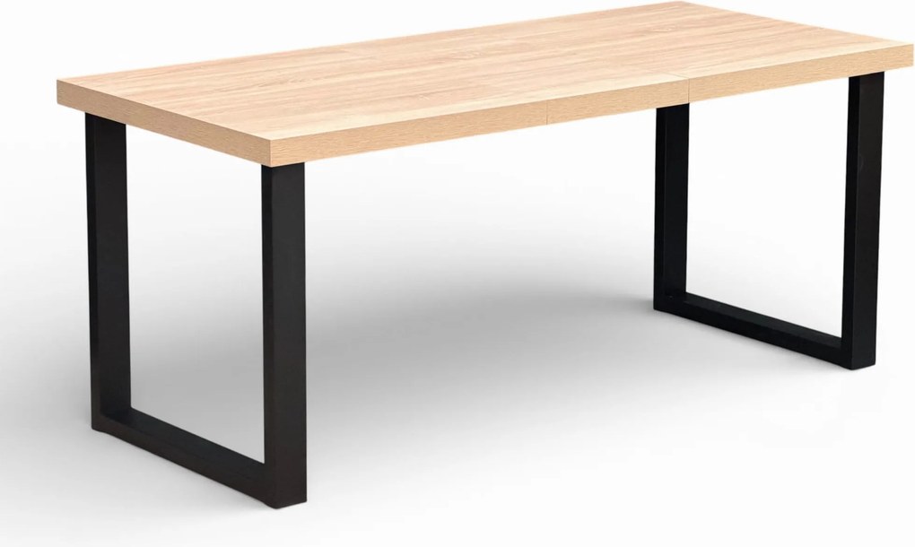 Stół prostokątny SONOMA rozkładany 80x140/240 cm nogi metal U czarne
