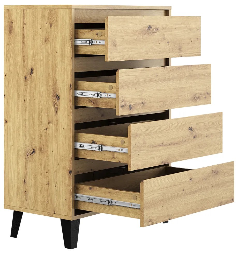 Komoda BOGAN 4S70, dąb Artisan