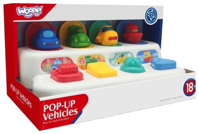 Woopie baby zabawka edukacyjna wyskakujące pojazdy pop-up