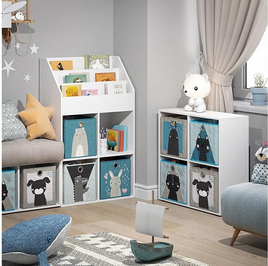 Regał na książki biały 72x31.2x114.2 luigi