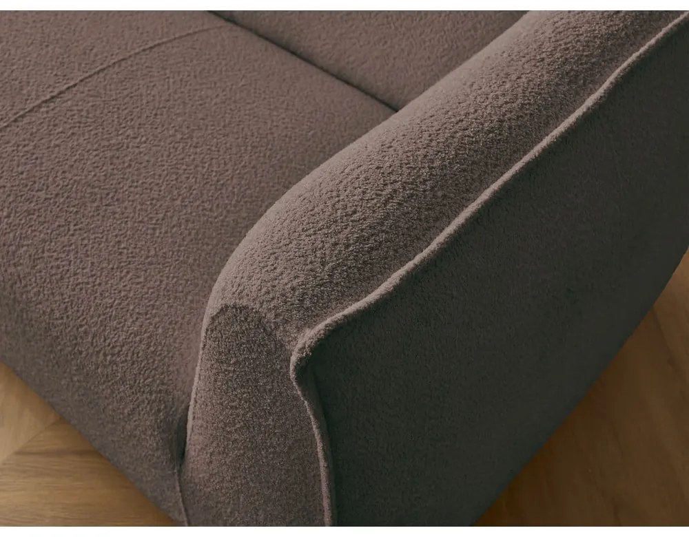 Brązowa sofa z materiału bouclé 242 cm Giorgia – Bobochic Paris