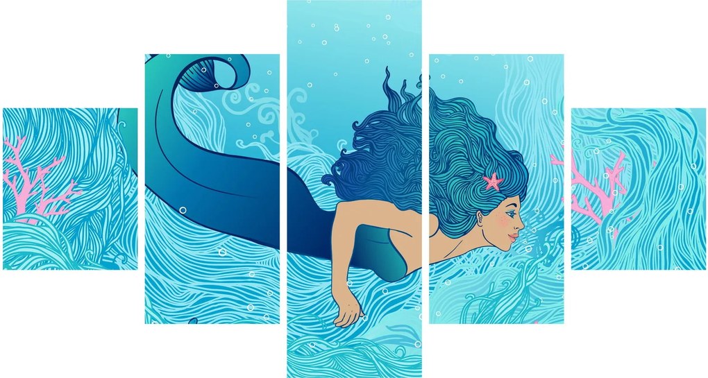 Obraz - Syrenka (125x70 cm)