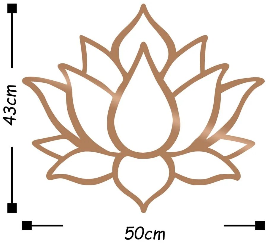 Dekoracja ścienna w kolorze złota Wallity Lotus