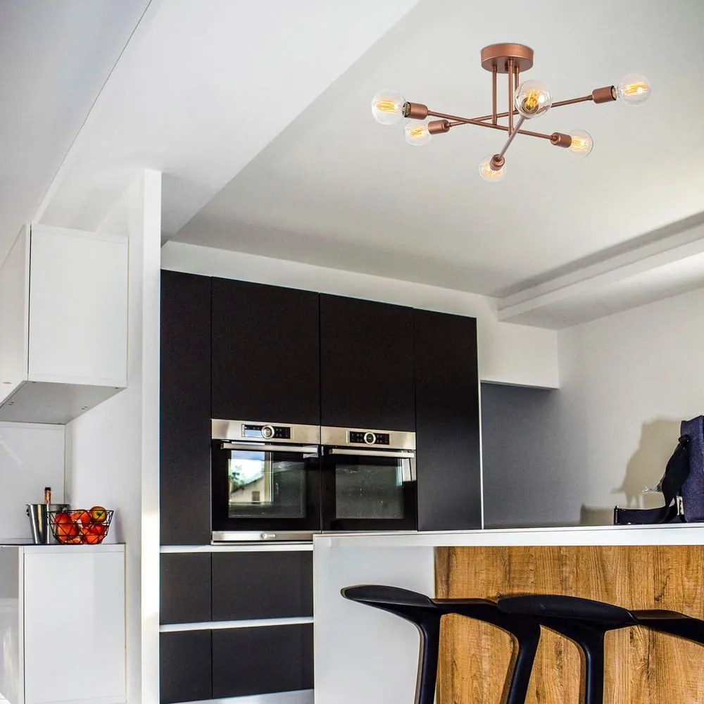 Lampa sufitowa w kolorze brązu 64x64 cm Flower – Opviq lights