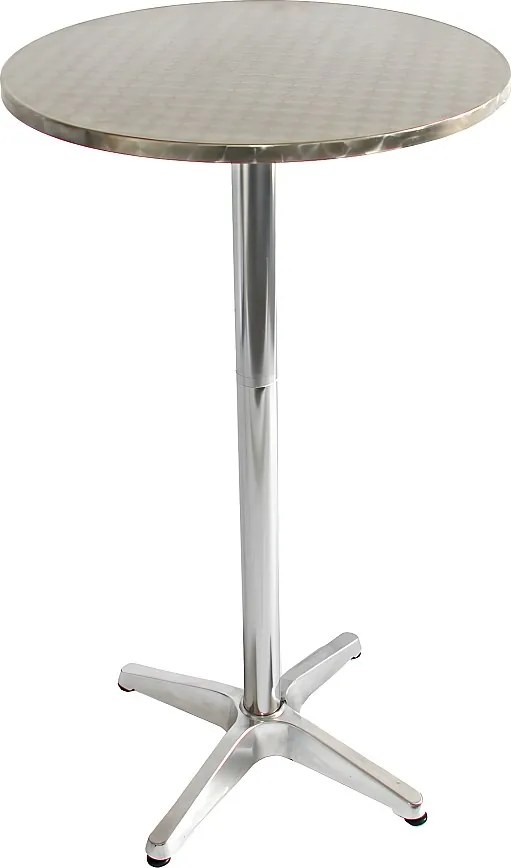 Aluminiowy wysoki stół składany z odlewu betonowego,  składany, podstawa z odlewem betonowym