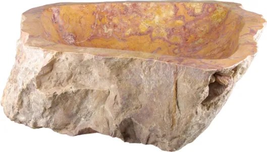 Marmurowa umywalka Savona naturalna 35–40 cm, ręcznie rzeźb.