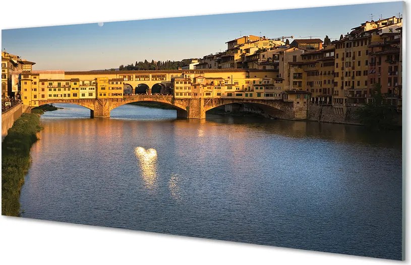 Panel szklany do Kuchni Wschód Słońca nad Mostami