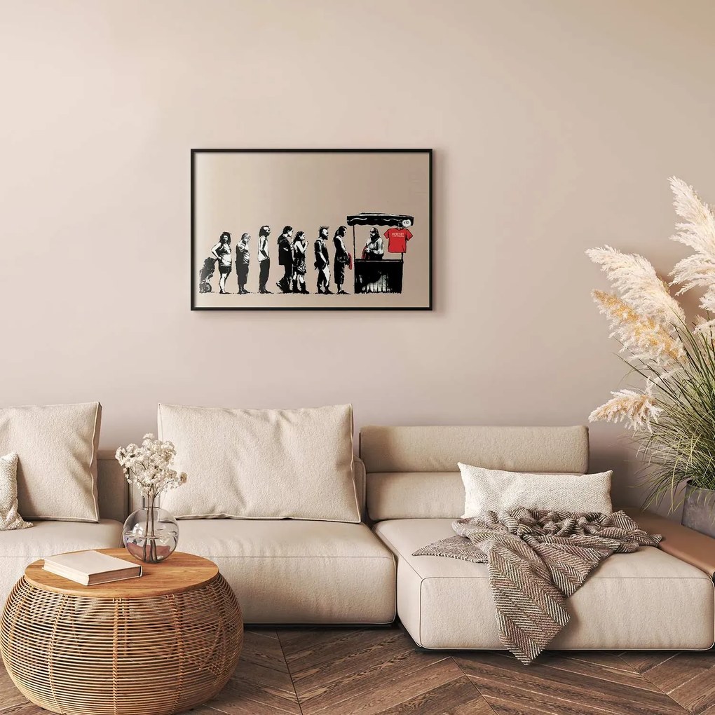 Plakat Zniszczyć kapitalizm 60x40 cm z ramą czarną bez marginesu ARTGEIST B