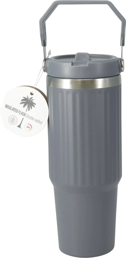 Termos stalowy z uchwytem VARMÖ, 900 ml