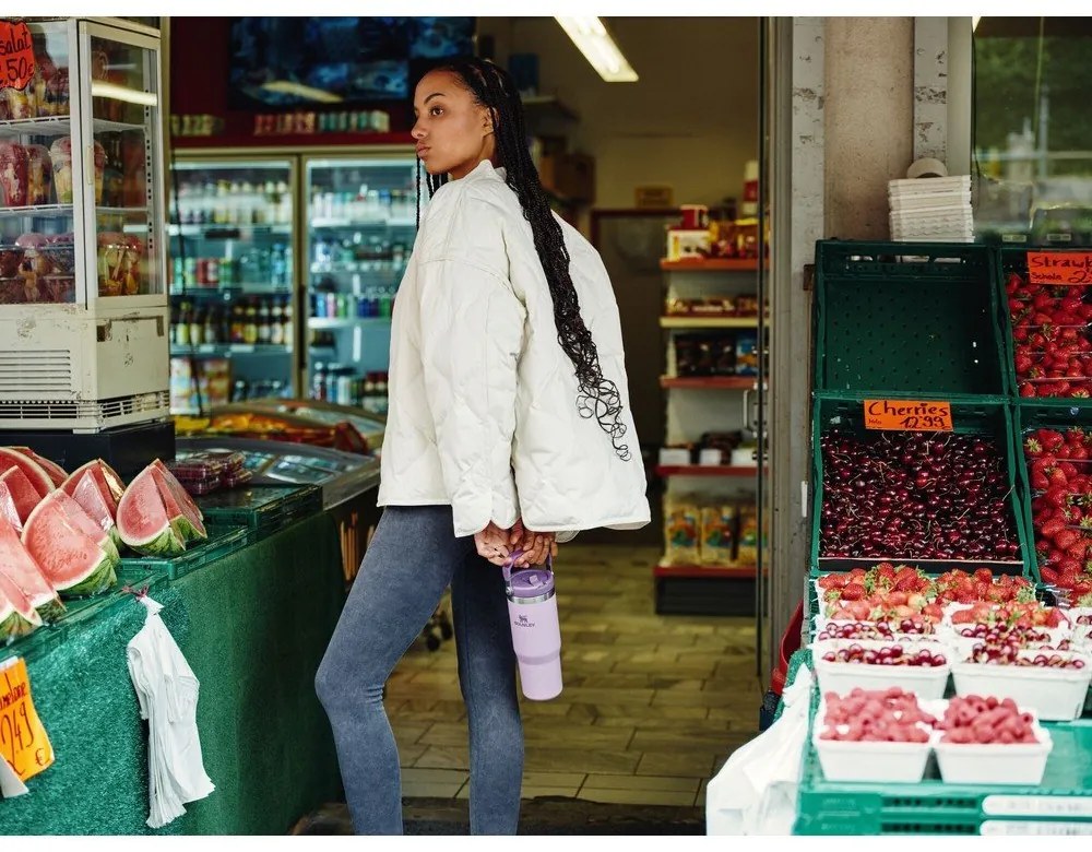 Różowy termos ze stali nierdzewnej 890 ml IceFlow™ Flip Straw 2.0 Tumbler Cherry Blossom – Stanley