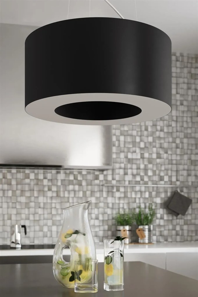 Żyrandol SATURNO 70 czarny/biały SOLLUX  LIGHTING