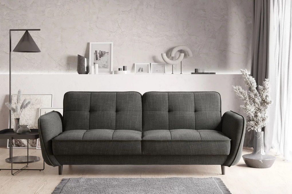 Sofa rozkładana z funkcją spania BELLIS ciemnoszara ELTAP