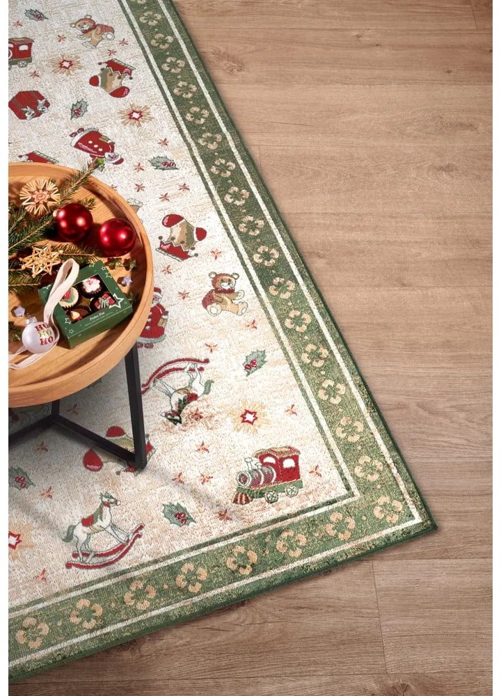 Zielony dywan z mieszanki bawełny ze świątecznym motywem 160x230 cm Toy's Delight Green Christmas – Villeroy&amp;Boch