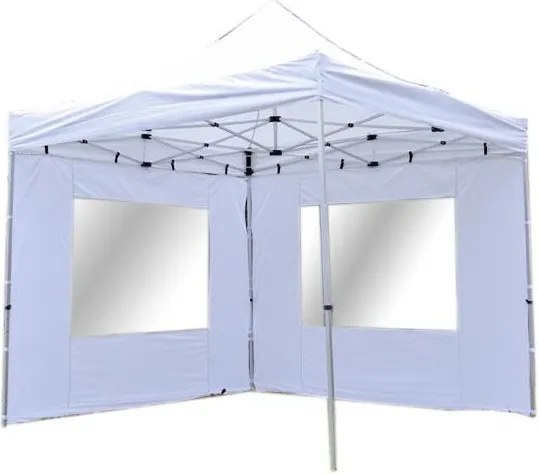 Pawilon ogrodowy Profi rozkładany 3 x 3 m - biały 2 ściany