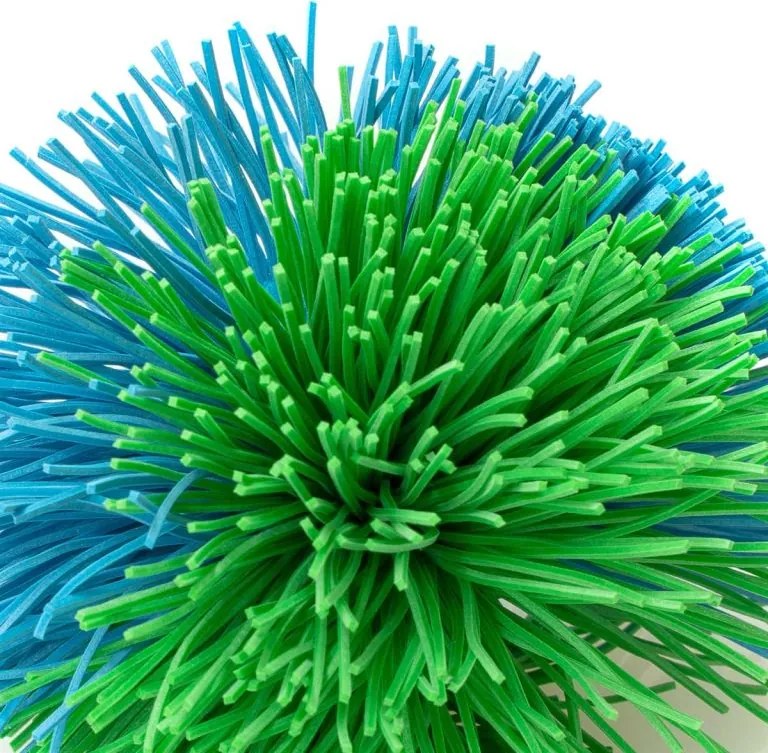 Piłki fuzzy, 7 cm, zielono-niebieskie, 5 szt.