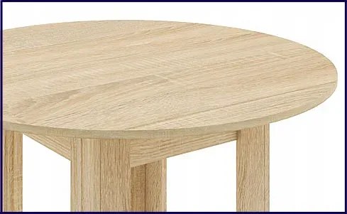 Okrągły Minimalistyczny Stół Dąb Sonoma N7-W86