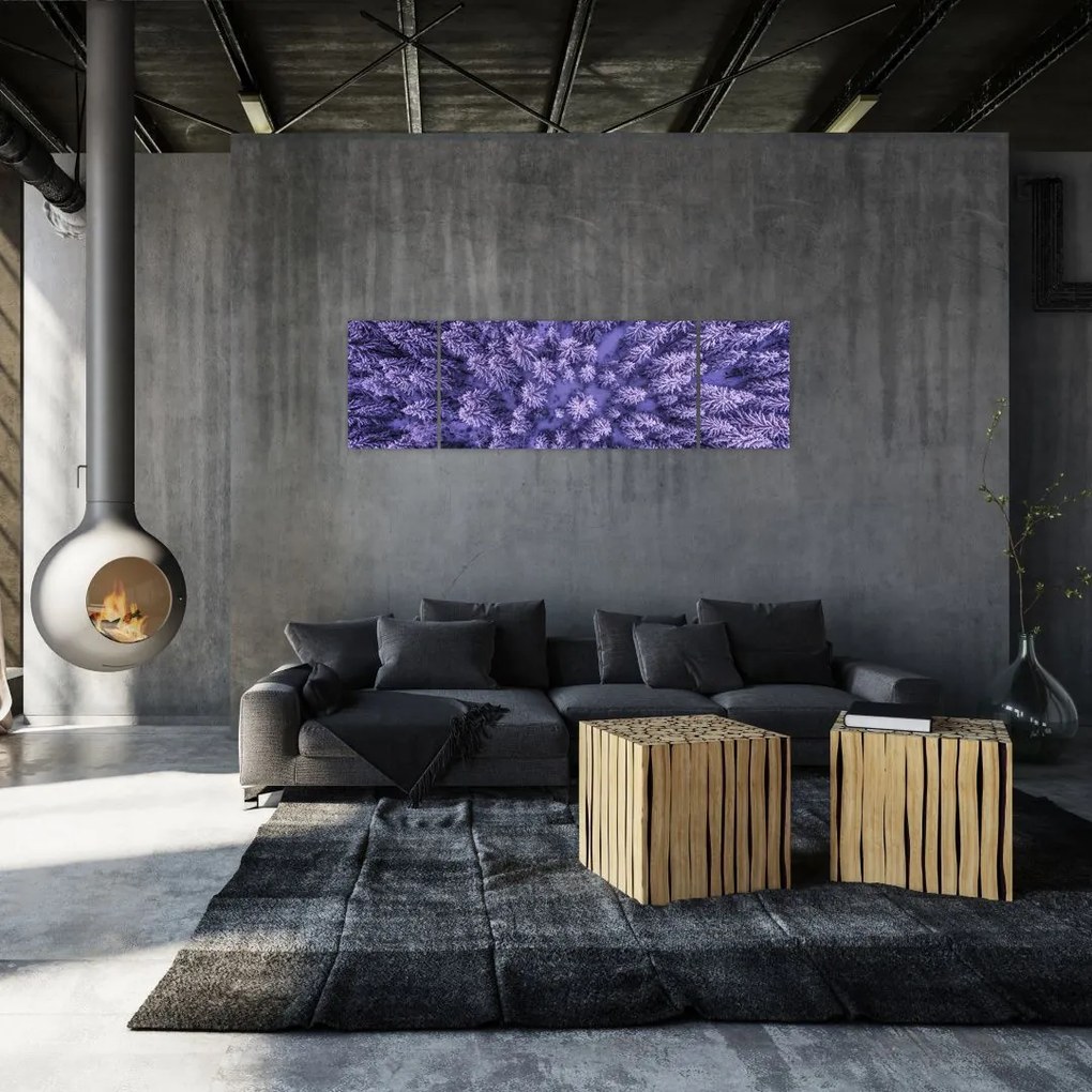 Obraz ośnieżonych drzew (170x50 cm)