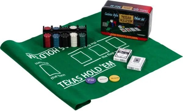 Zestaw pokerowy 200 szt. w puszce