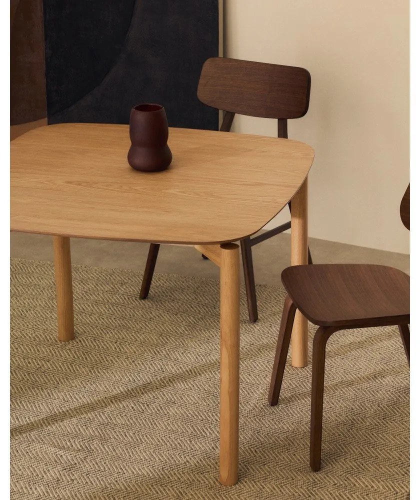 Stół w dekorze jesionu 100x100 cm Indara – Kave Home