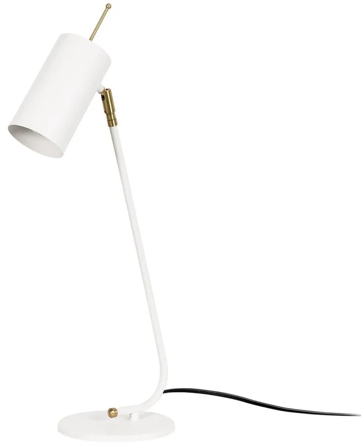 Biała lampa stołowa z metalowym kloszem (wysokość 55 cm) Sivani – Opviq lights