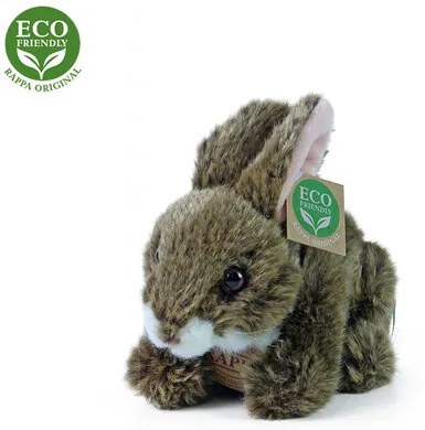 Rappa Pluszowy leżący królik brązowy, 17 cm