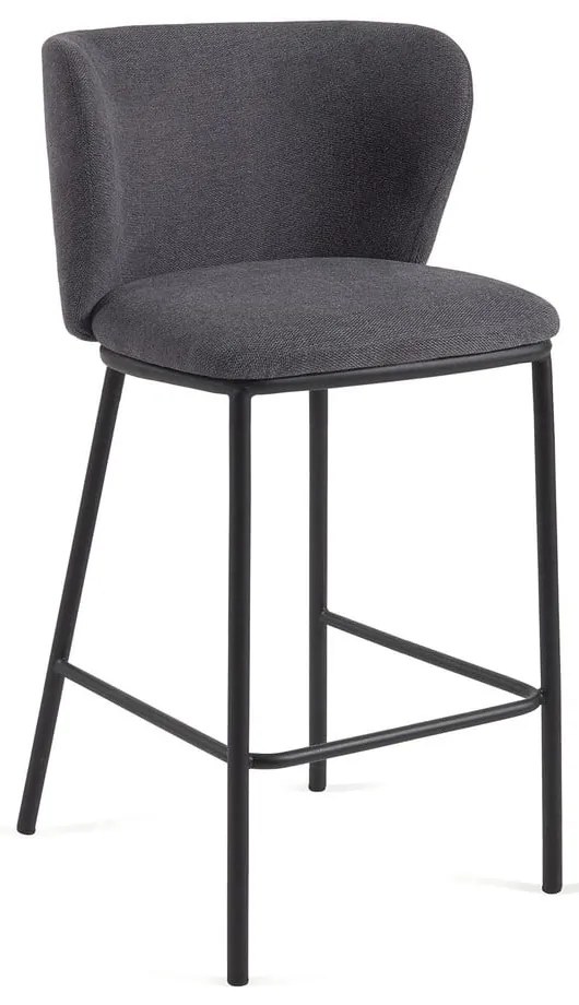 Ciemnoszary hoker (wysokość siedziska 65 cm) Ciselia – Kave Home