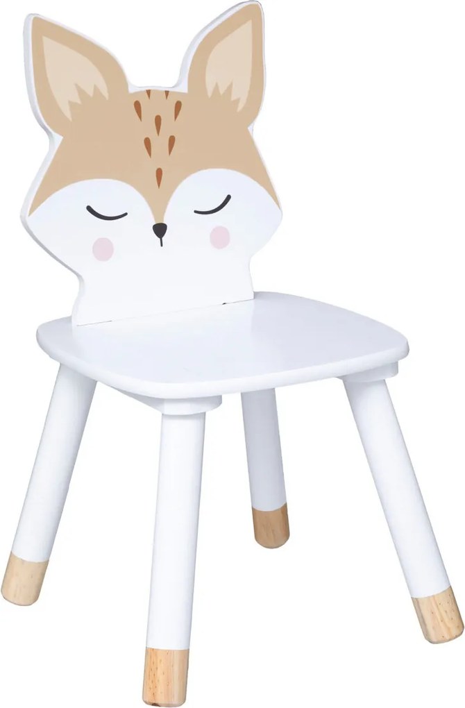 Krzesełko dla dzieci LISEK z sosnowymi nóżkami, 52,5 cm