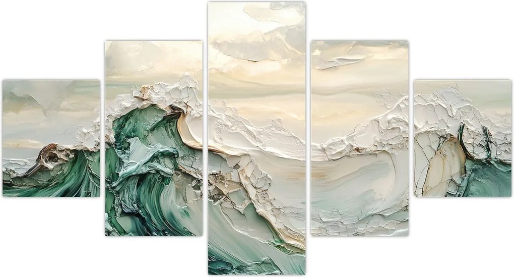 Obraz - 3D abstrakcja morza (125x70 cm)
