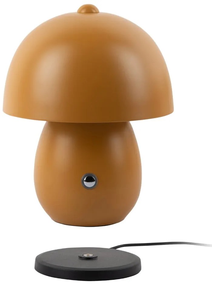 Lampa stołowa LED w kolorze ochry z metalowym kloszem (wysokość 18 cm) Mono LED – Leitmotiv