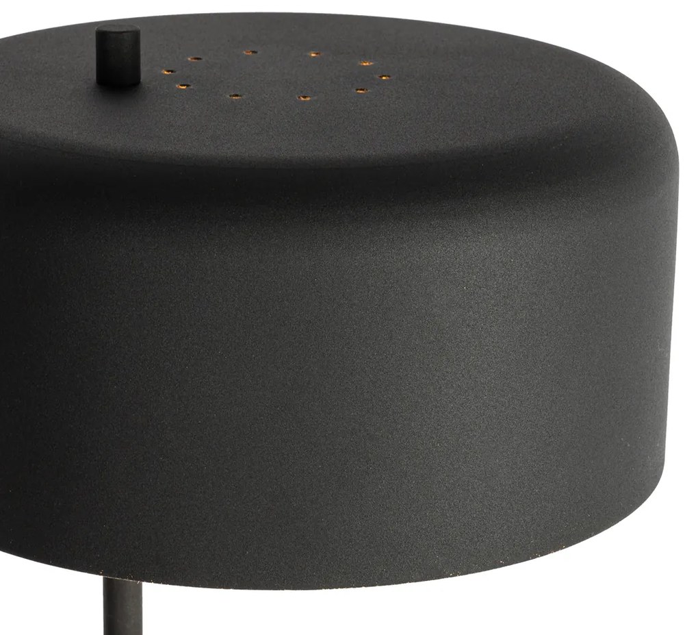 Lampa podłogowa Retro czarna ze złotym wnętrzem - Jinte Retro Oswietlenie wewnetrzne