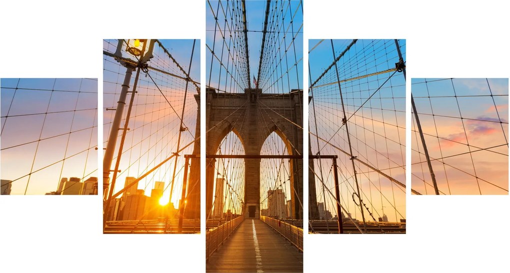 Obraz - Brooklyn Bridge, Manhattan, New York (125x70 cm)