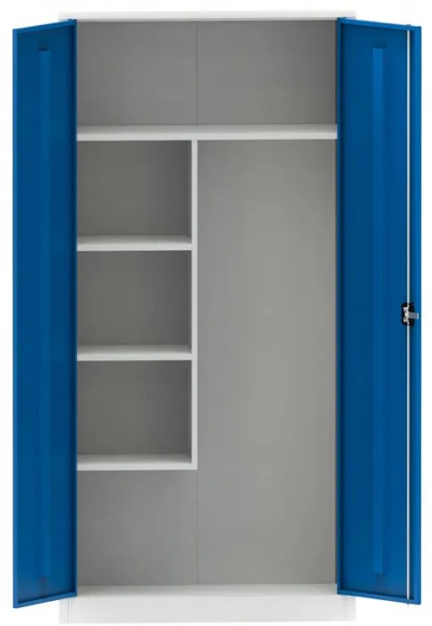 Kovona Uniwersalna szafka metalowa, 4 półki, 1950 x 800 x 500 mm, niebieskie drzwi