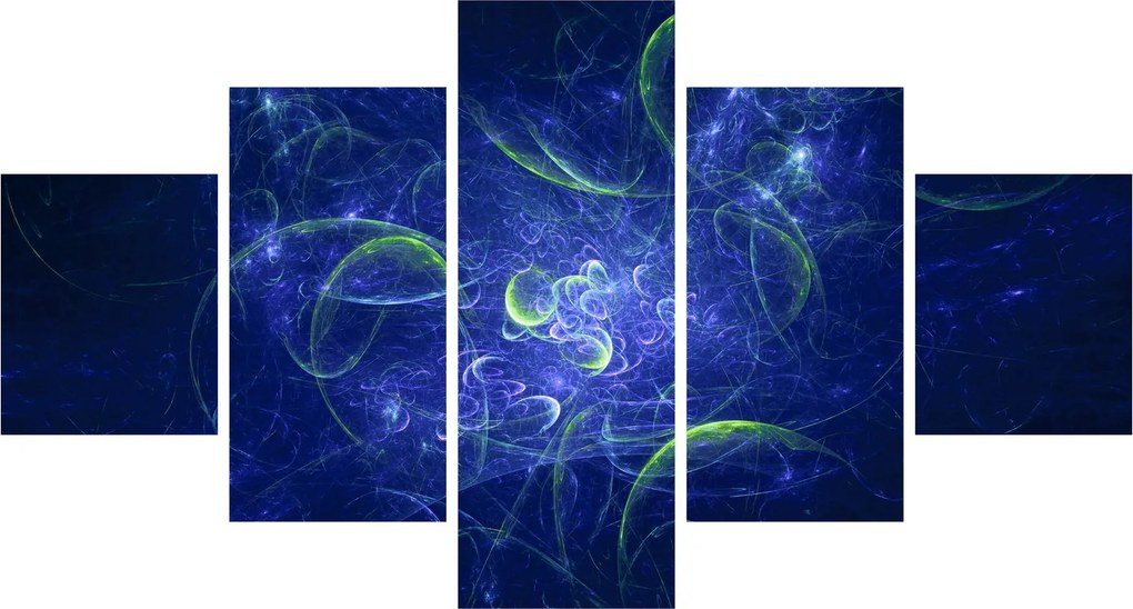 Obraz - niebieska abstrakcja (125x70 cm)
