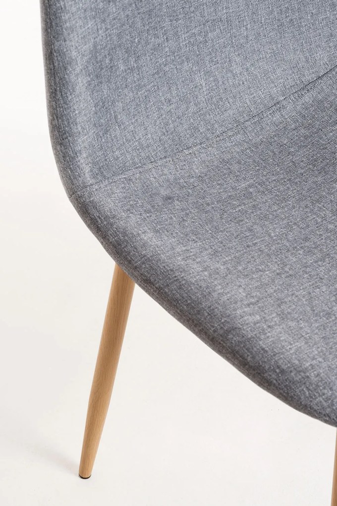 Zestaw 4 Krzese Teok Tkanina