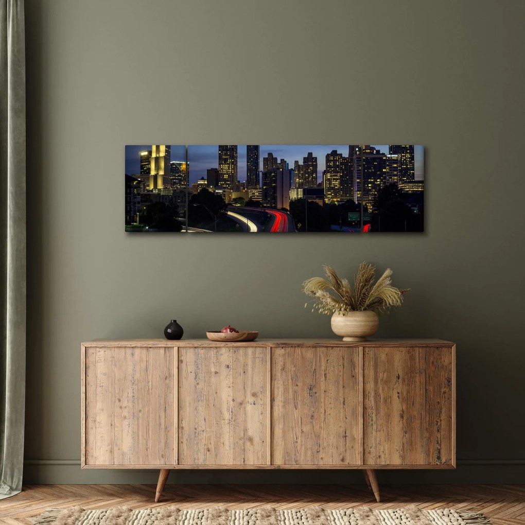 Obraz miasta nocą (170x50 cm)